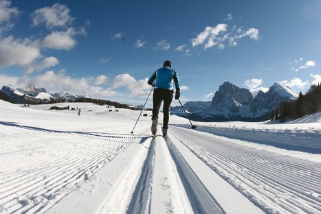 Siusi/Seiser Alm a winter sports paradise - cross-country skiing (winter)